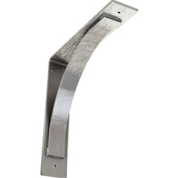 Sleek metal bracket showcases a modern design, perfect for supporting shelves or countertops, enhancing both functionality and aesthetic appeal in contemporary interiors.