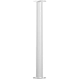 Sleek round aluminum column showcasing a modern design with vertical grooves, perfect for enhancing architectural elegance in various settings. Ideal for residential and commercial projects.