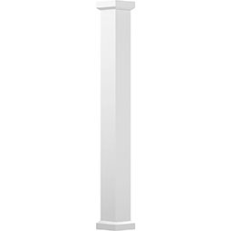Sleek white aluminum square column showcasing modern design, perfect for enhancing structural aesthetics in residential or commercial spaces. Durable and stylish architectural element.