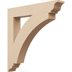 Stylish wooden bracket in a classic design, perfect for enhancing architectural features. Ideal for adding elegance to shelves or countertops in any decor.