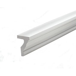 Elegant white fascia moulding showcasing a sleek design that enhances interior aesthetics. Ideal for adding a refined finish to various architectural styles, this versatile trim complements both modern and traditional decor for a polished look.