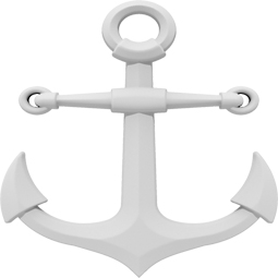 Stylized white anchor design symbolizing maritime themes, perfect for nautical decor or crafts, evoking a sense of adventure and sea exploration. Ideal for maritime-themed projects.